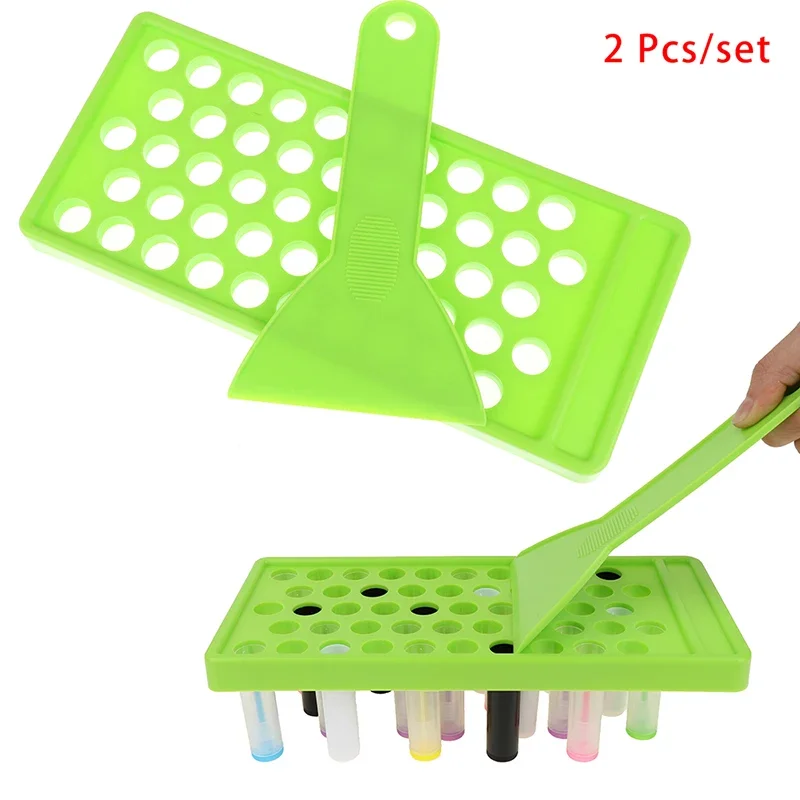 

2Pc/Set Diy Lip Balm Lip Gloss Crafting Kit Wax Pouring Tray Spatula Scraper Set Lippenbalsem Crafting Kit Lipgloss Buizen