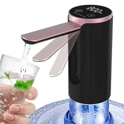Water Dispenser for 2-5 Gallon Bottle, LED Display Touch Button 3 Quantitative Drinking Water Pump,Type C Charging Water Pump