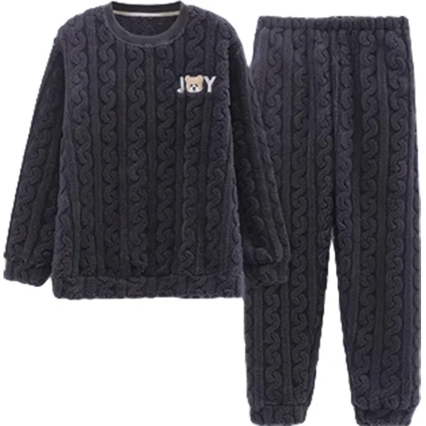 パジャマ 冬用パジャマ 睡眠用パジャマ メンズパジャマ 秋用 厚手セット フリースフランネル メンズホームウェア 大きいサイズ