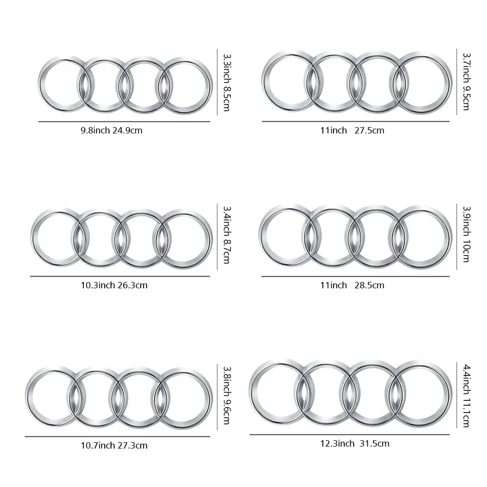 Nowy 3D Audi Oryginalna naklejka dekoracyjna na przednią maskę samochodu do Audi A4 B6 B7 A1 A3 8V 8P A6 A5 A7 A8 Q3 Q5 Q7 TT S3 R8