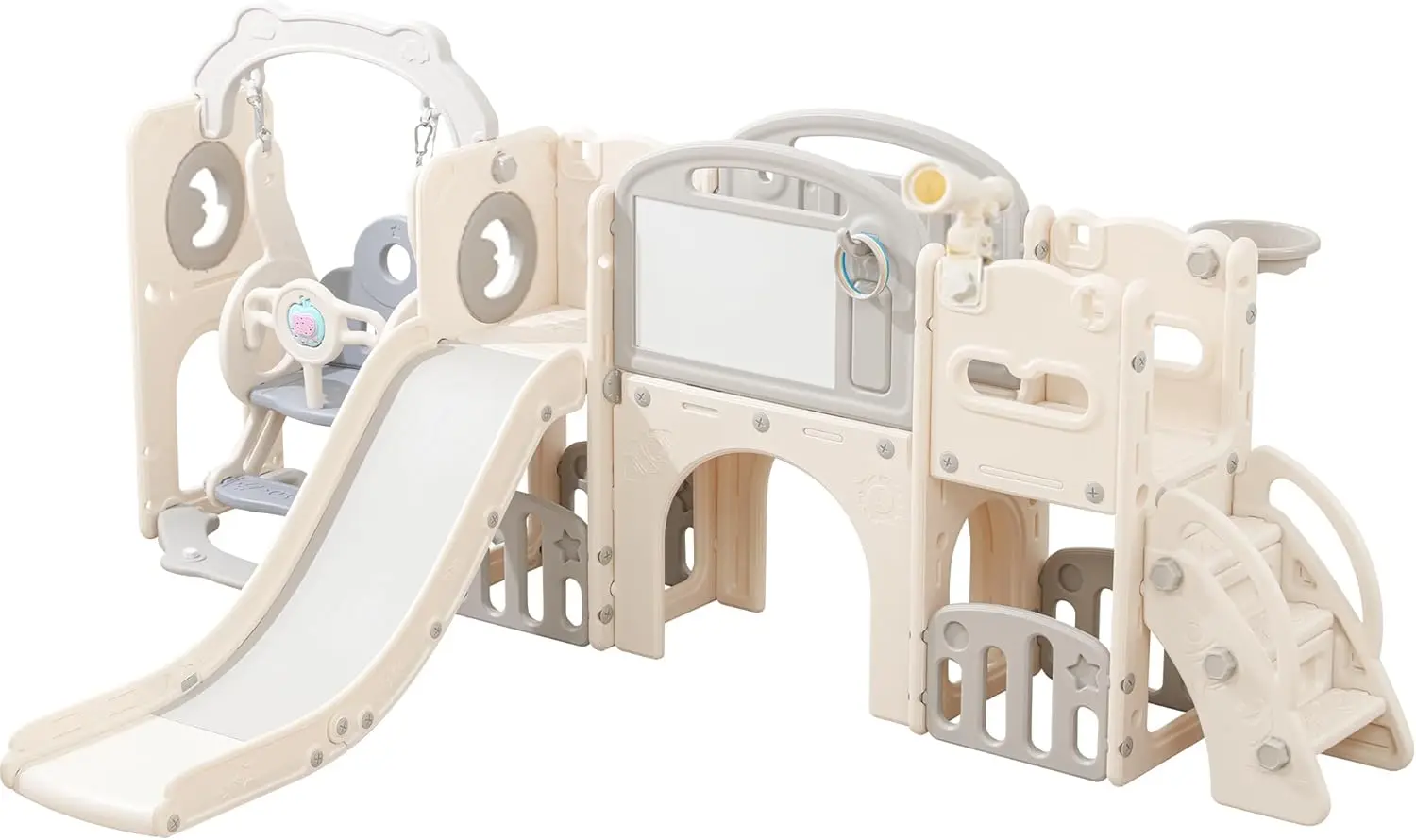 Toddler Slide Set 12 in 1, Kids Slide for Toddlers, Outdoor Indoor Playground for Toddlers 1-3, Toddler Climber Slides PlaySet w