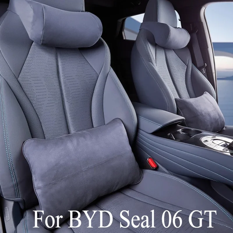Turned Neck Headrest Waist Pillow Memory Cotton Seat Waist For BYD Seal 06 GT Interior Accessories Body Kits Automobiles