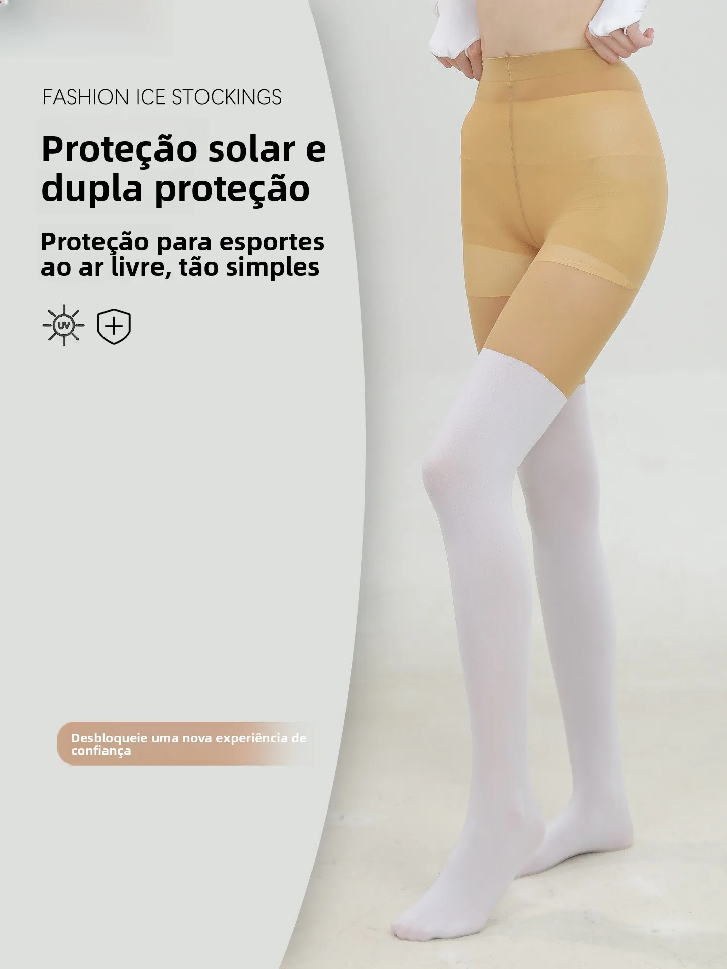 new-golf-women's-high-waist-sunscreen-ice-sensation-leggings-tummy-control-beautiful-legs-silk-stockings-breathable-quick-dry