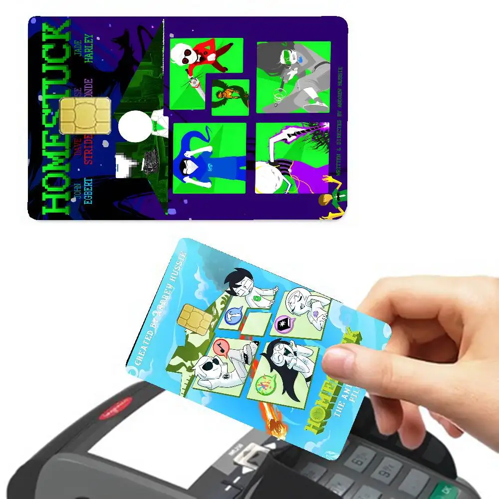 Popular Internet Anime H-Homestuck Fashion Matte Gold Silver Black Matte Film Skin Sticker Tape for Bank Credit Debit Card