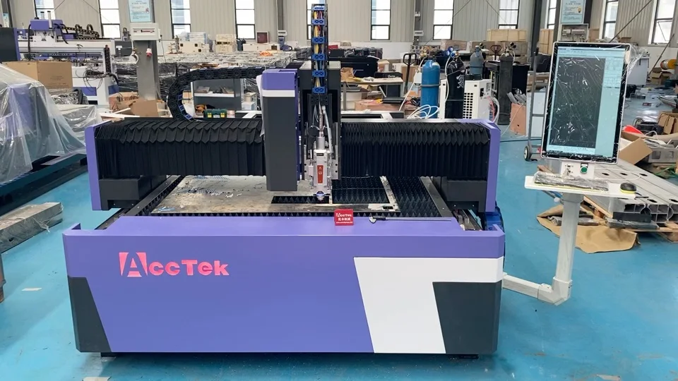 AccTek New Design Cnc Fiber Laser Cutting Machine 1500*3000mm Portable Fiber Head Laser Cutting Machine