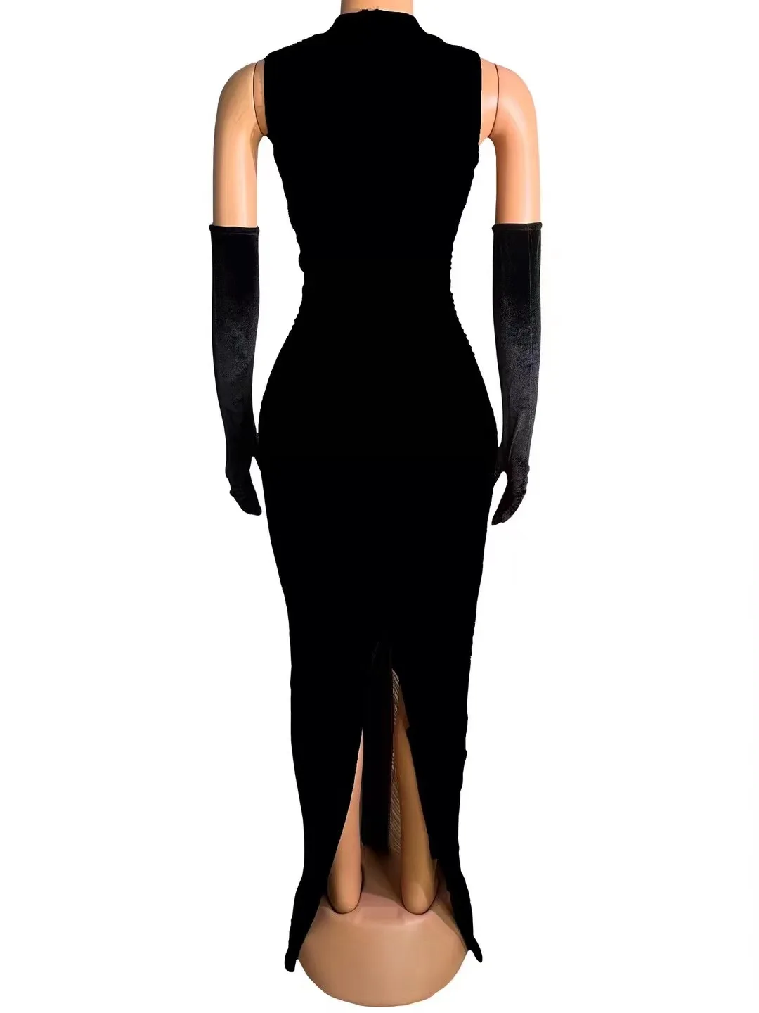 Luksusowa kryształowa suknia wieczorowa urodziny świętuj przezroczysta długa sukienka damska obcisła sukienka seksowna impreza sceniczna wieczorowa sukienka do sesji zdjęciowej