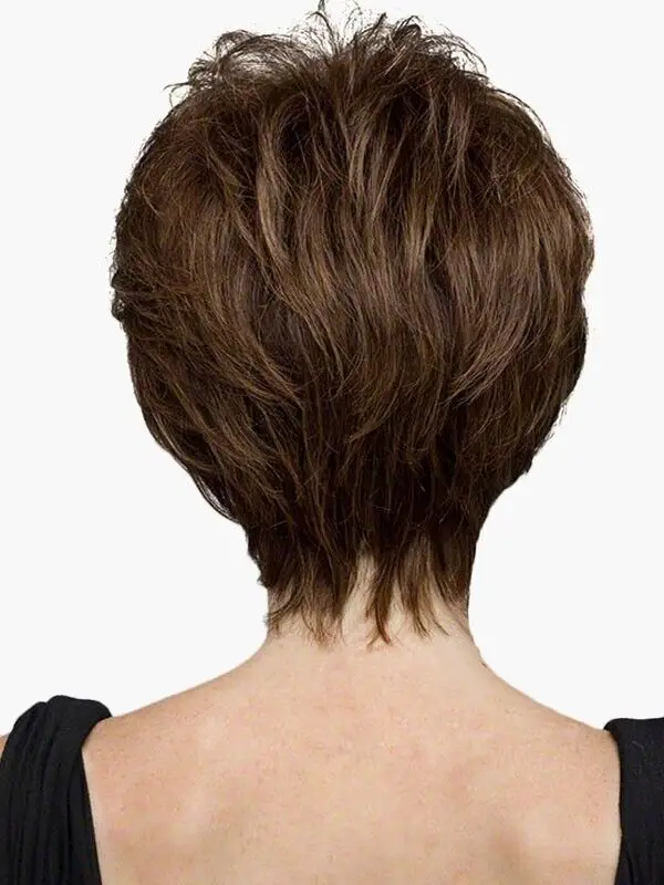 Light Brown Short Hairstyles Women's Natural BOB Real  Hair Wig 10 Inch