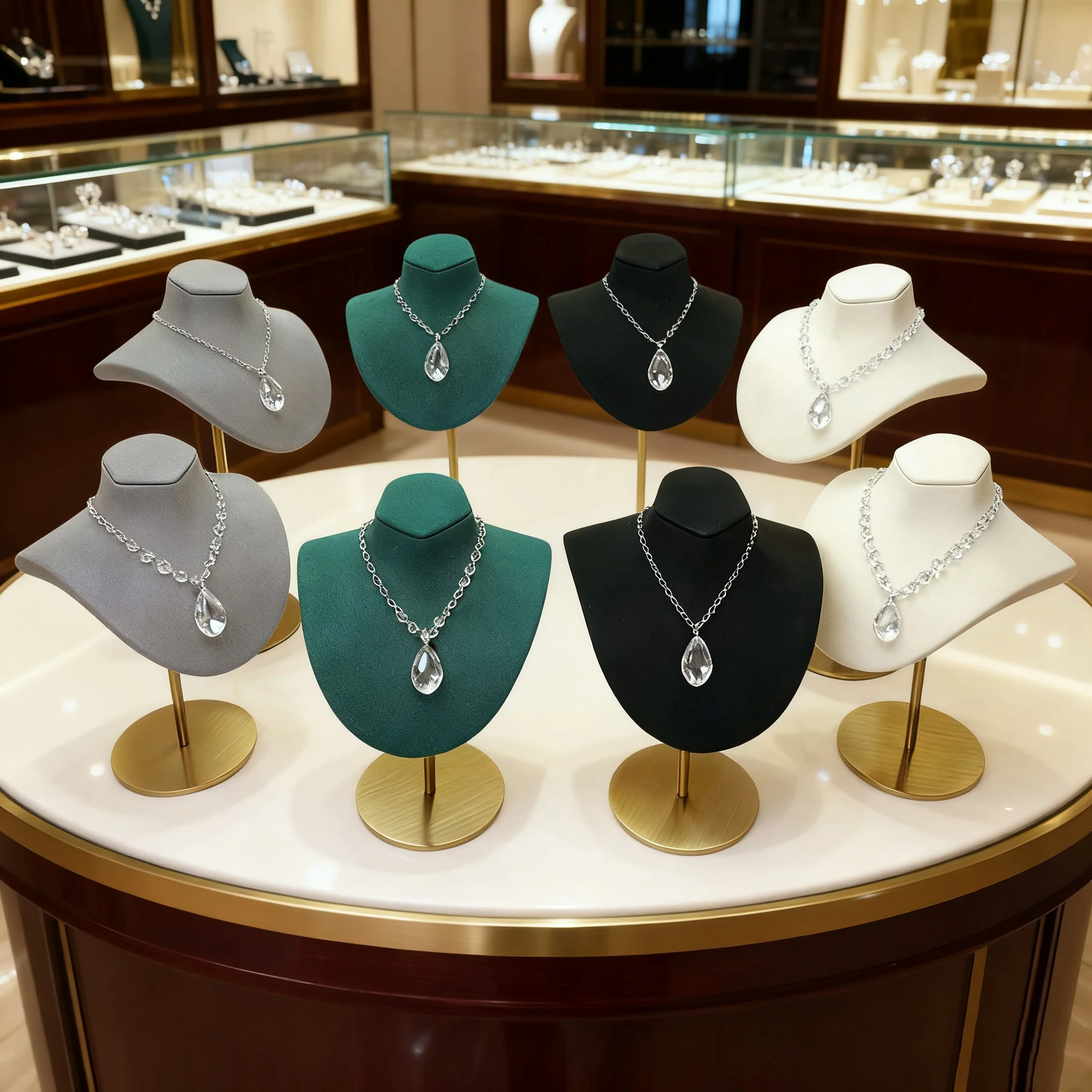 

Подставка для ожерелья-манекена с металлическим основанием, держатель для ювелирных изделий для стойки, модель груди с металлической основой для ожерелья S