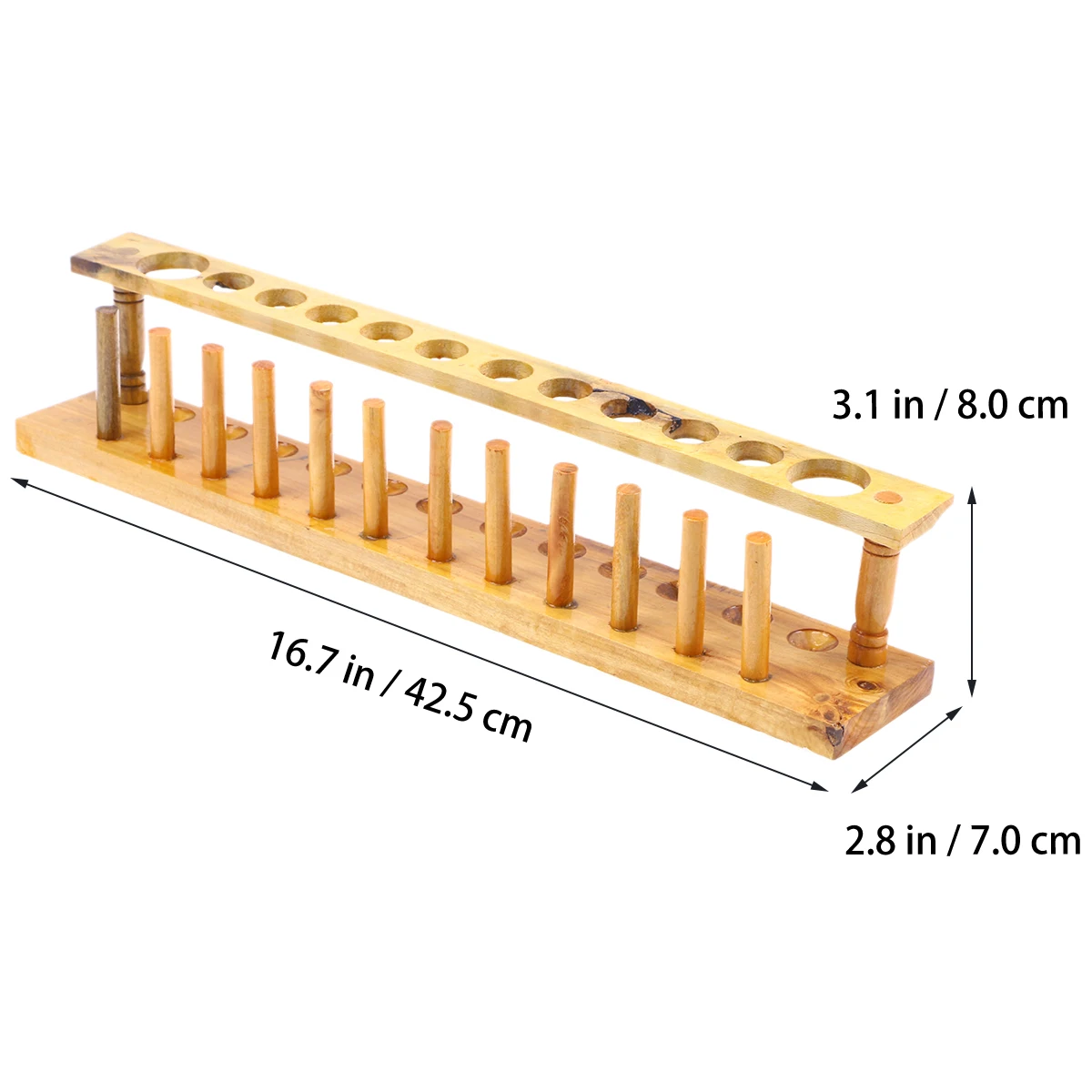 

Test Tube Rack Wooden Tubes School Laboratory Supplies Wall-mounted Bamboo Holder