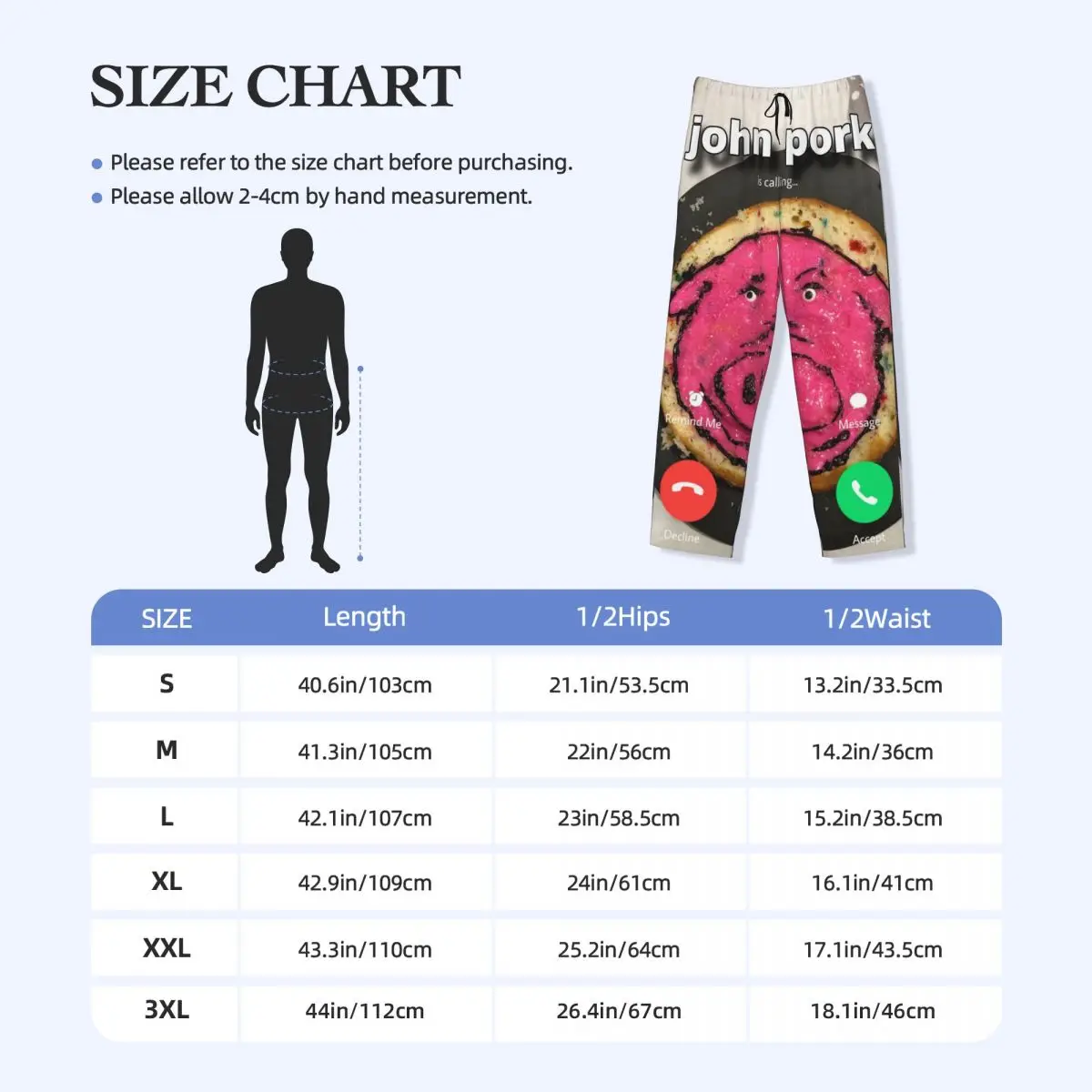 مخصص جون بورك يدعو بيجامة السراويل الرجال مضحك خنزير ملابس خاصة صالة النوم قيعان تمتد مع جيوب