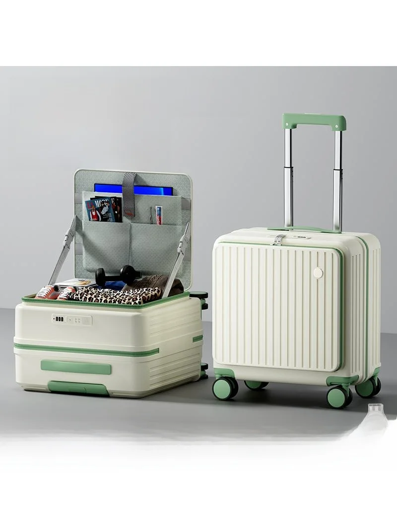 new-lightweight-travel-suitcase-deep-storage-side-opening-password-men's-18-inch-carry-on-luggage-compact-portable-bag
