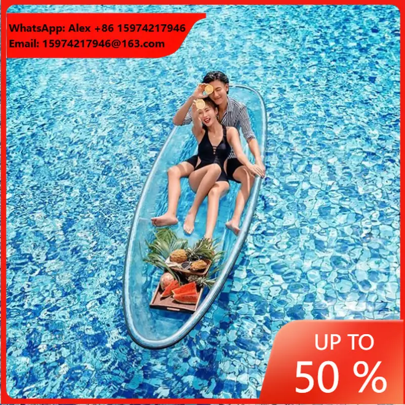 New Clear Transparent 2 Person 3.1m Kayak Canoe Transparent Canoe Kayak For Pool Clear River Lake Beach Calm Sea Photography