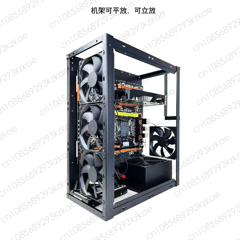 Stackable open chassis X79X99 dual-channel EATX motherboard bracket vertical and horizontal AI supercomputer rack