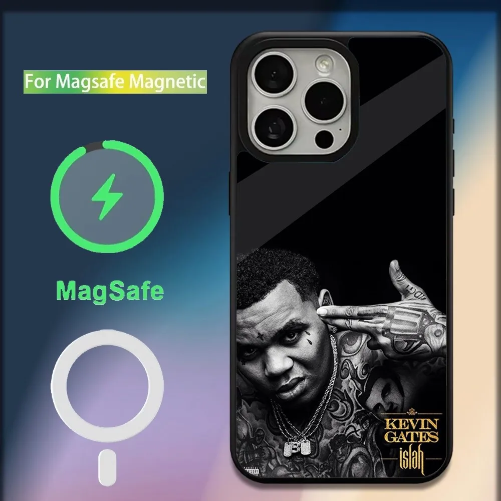 Rapper Singer K-Kevin Gates Phone Case For iPhone 16,15,14,13,12,11,Plus,Pro,Max,Mini Magsafe Magnetic Wireless Charging