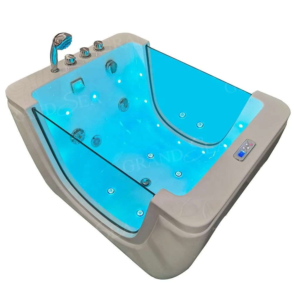 Home Freestanding Hydrotherapy Baby SPA Bathtub Massage Thermostat Soaking Bathtub Acrylic Children's Bathtub