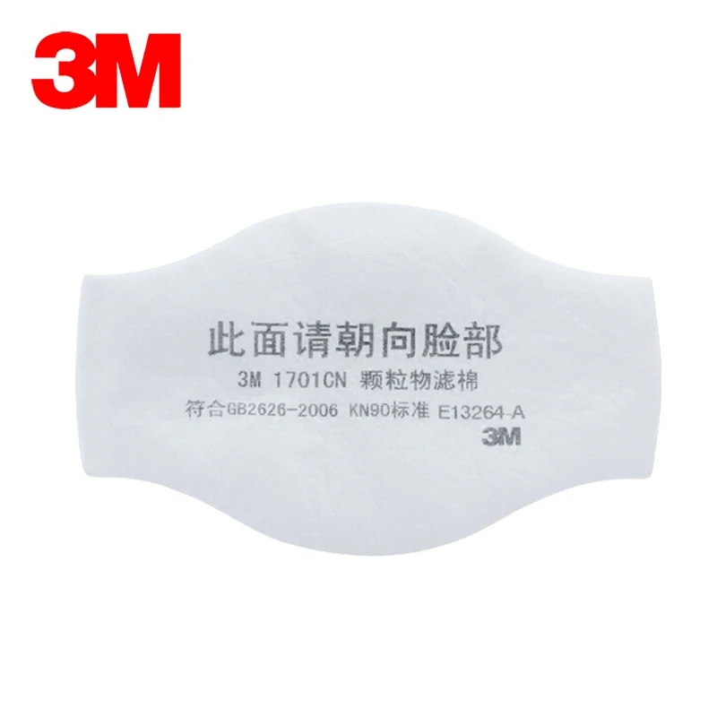 Cotton Replacement Dust Mask, Anti-Odor, Industrial Filter Respirator, Genuine for 1211 Face Mask, 3M 1701 1705, 10Pcs