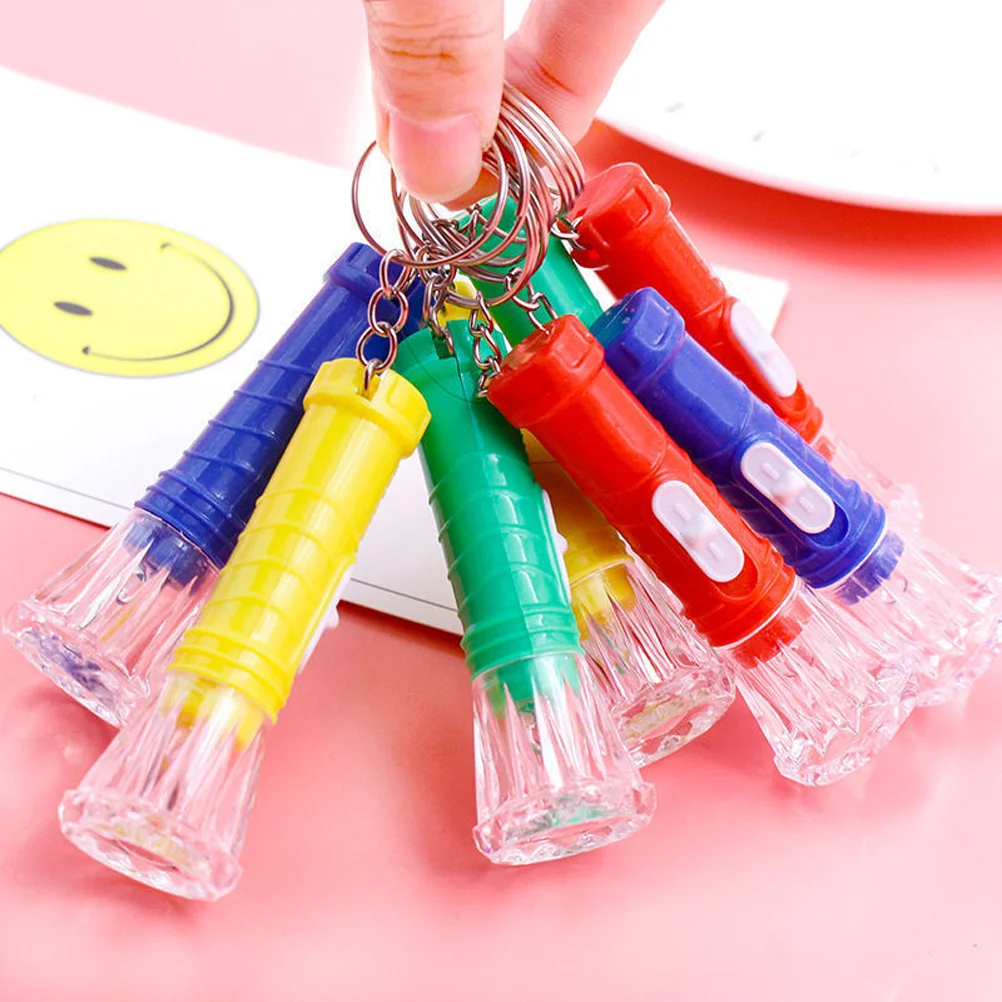 20 Pcs Flashlight Keychain Rechargeable Flashlights Pendant Mini Decor Hanging Plastic Toddler