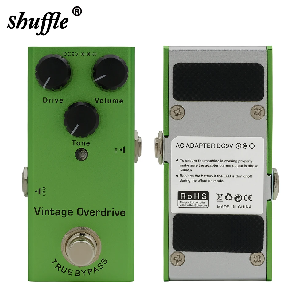 

SHUFFLE EF-01 Vintage Overdrive Guitar Effect Pedal Classic Tube Screamer Overdrive Guitar Pedal True Bypass Guitar Accessories