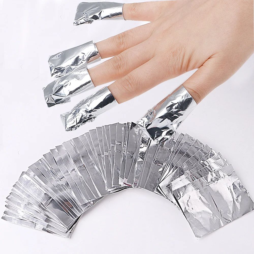 Tin Foil Armor Remover Cotton Aluminium Foil Nail Polish Remover Soak Off Acrylic Nail Wraps Remover Nail Art Manicure Tools