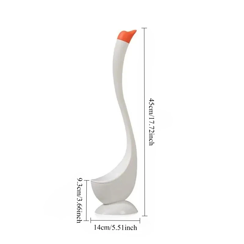 Cute Toilet Brush with Long Handle Swan Shape Toilet Holders Bathroom Accessories Plastic Toilet Plunger Cleaning Tool