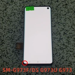 Original 6.1 for Galaxy S10 suitable  SM-G973F/DS G973U G973 display defective touch screen digitizer component