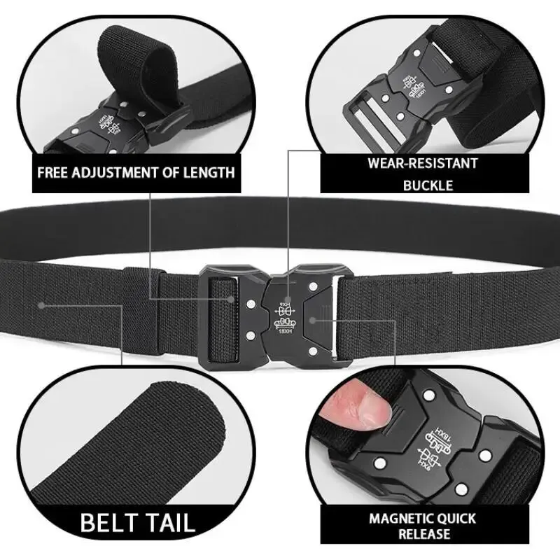 Classic Design Fashion Matching Essentials Tactical Quick Release Snap Snap Elastic Leisure Outdoor Training Belt