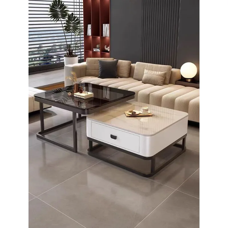 

Light luxury coffee table Hakka modern simple small apartment 2024 new Internet celebrity square