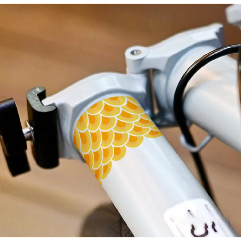 Dragon Scale Pattern Bicycle Stickers Car Styling Bike Cycling Top Upper Steerer Tube Decoration Decals