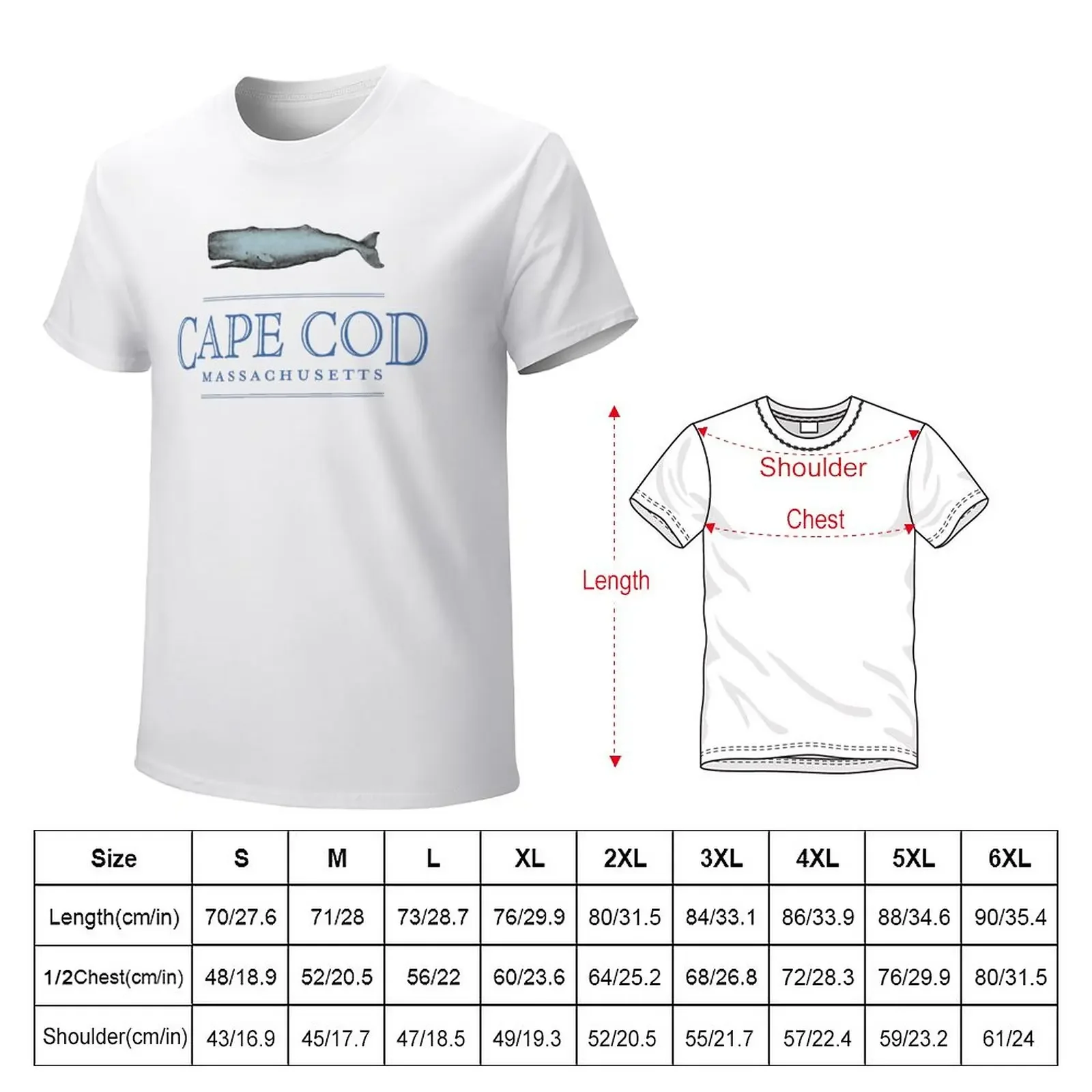 Cape Cod Massachusetts Vintage Whale Design T-Shirt animal prinfor boys boys animal print customs Men's t shirts