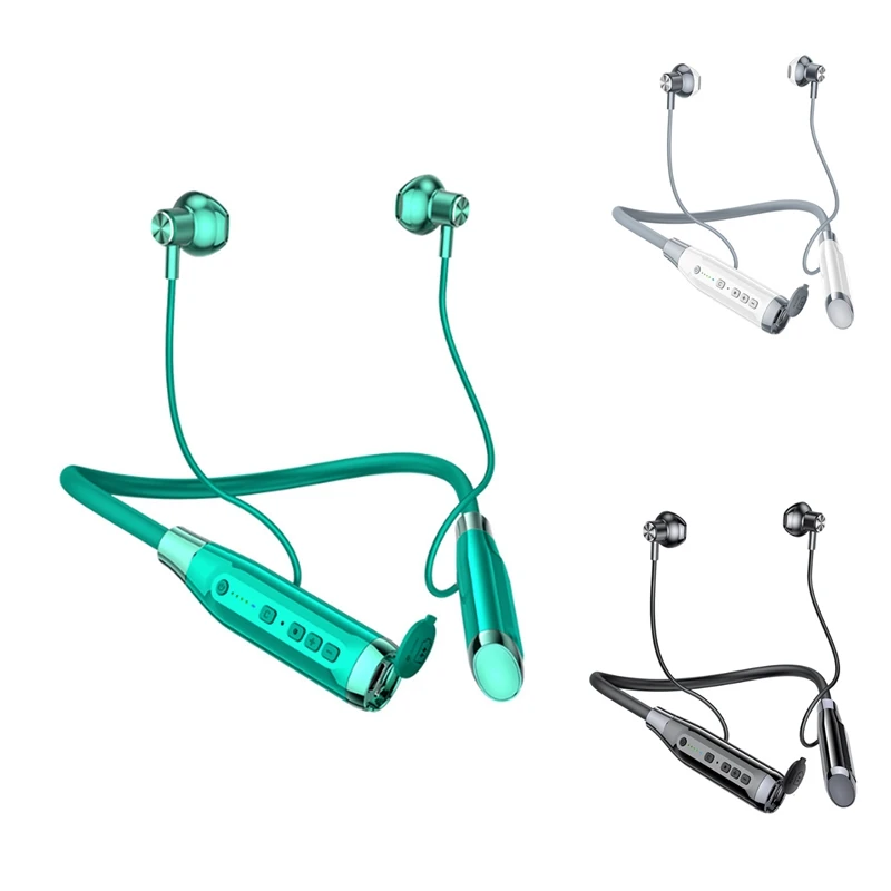 A12 Neck-Mounted Bluetooth 5.0 Headset Long Standby Wireless Pluggable Graphics Headset Semi-In-Ear TWS