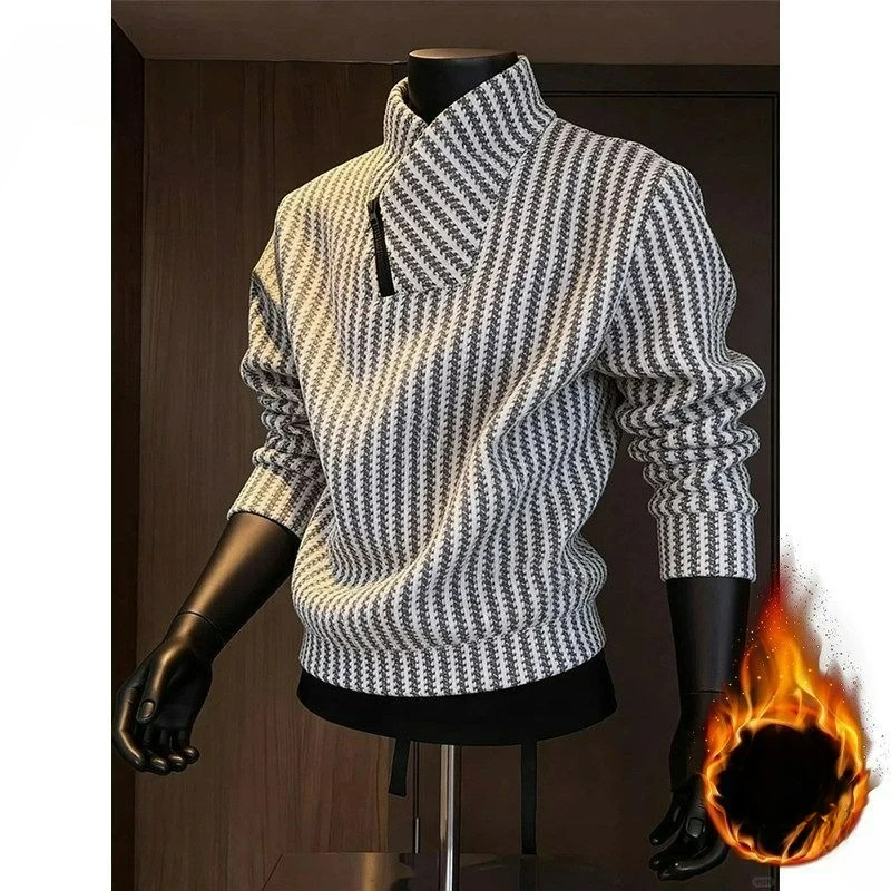 The New Slanted and Irregular Hoodie for Men's Autumn and Winter with A Fleece Top Is A Heavyweight American Base Fashion Brand