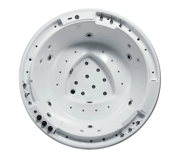 &c Modern Design Large Circular  Massage Adult Acrylic Bathtub Drop-in Installation for Hotel Use