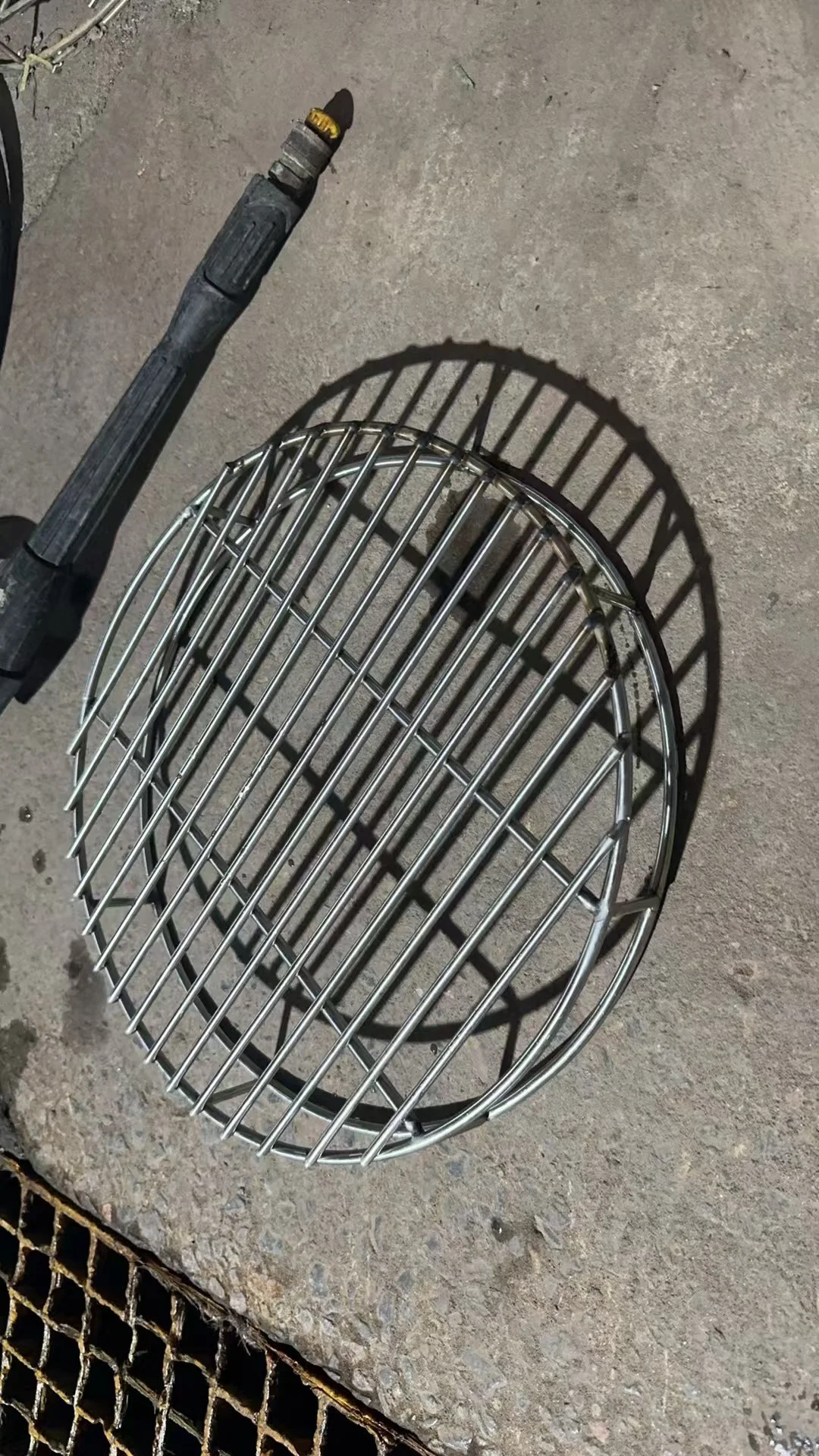 

Stainl Steel Barbecue Net round Roast Meat id Large Curtain Pred Meat Pot Bot Anti-Sti Fi ill Ra