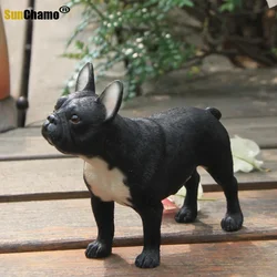 Fashion Simulation Battle Model French Bulldog Decoration Cattle Crafts Figurines Miniatures Murals Ornaments Home Decoration