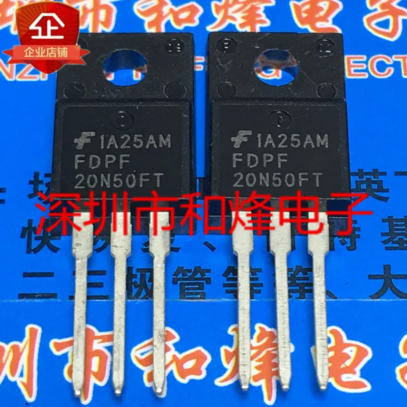 5PCS-10PCS FDPF20N50FT  TO-220F 500V 20A  New And Original On Stock