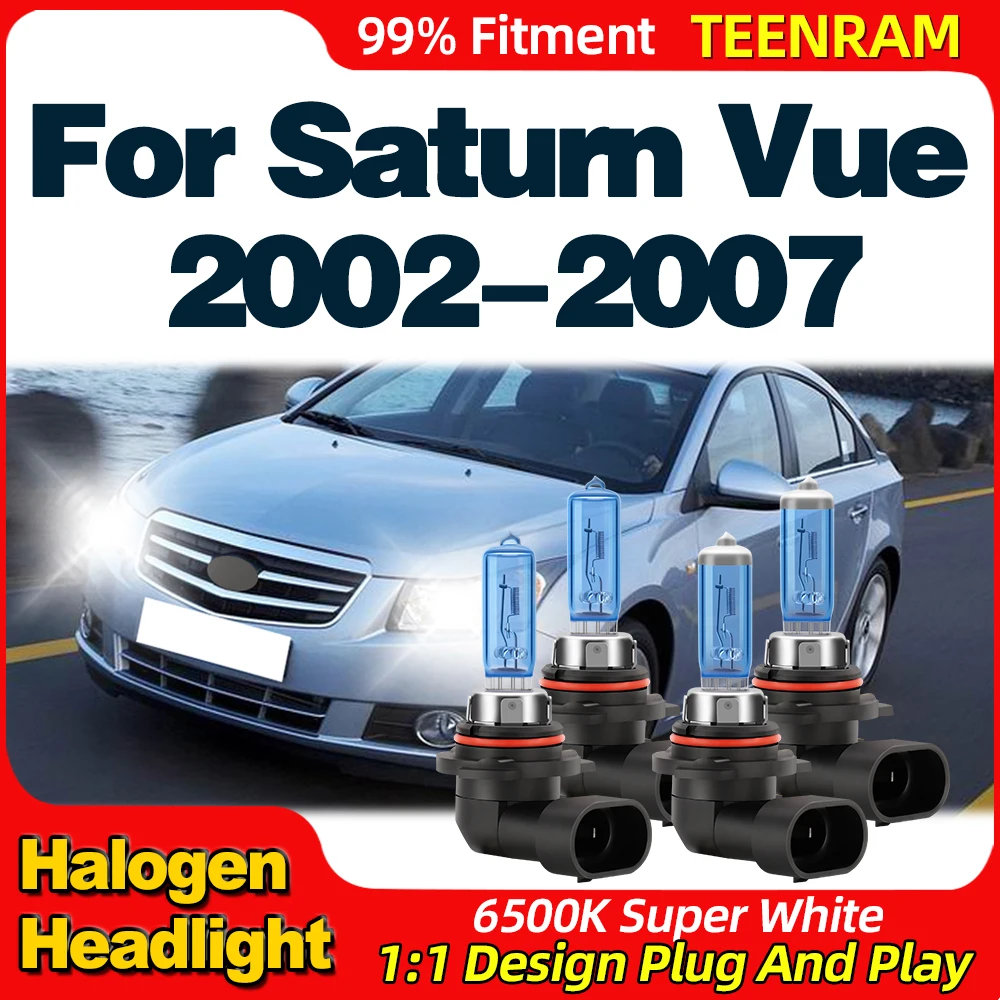 Car Headlight Bulbs 12V 200W Halogen Lamps 6500K Super White High Low Beam For Saturn Vue 2002 2003 2004 2005 2006 2007