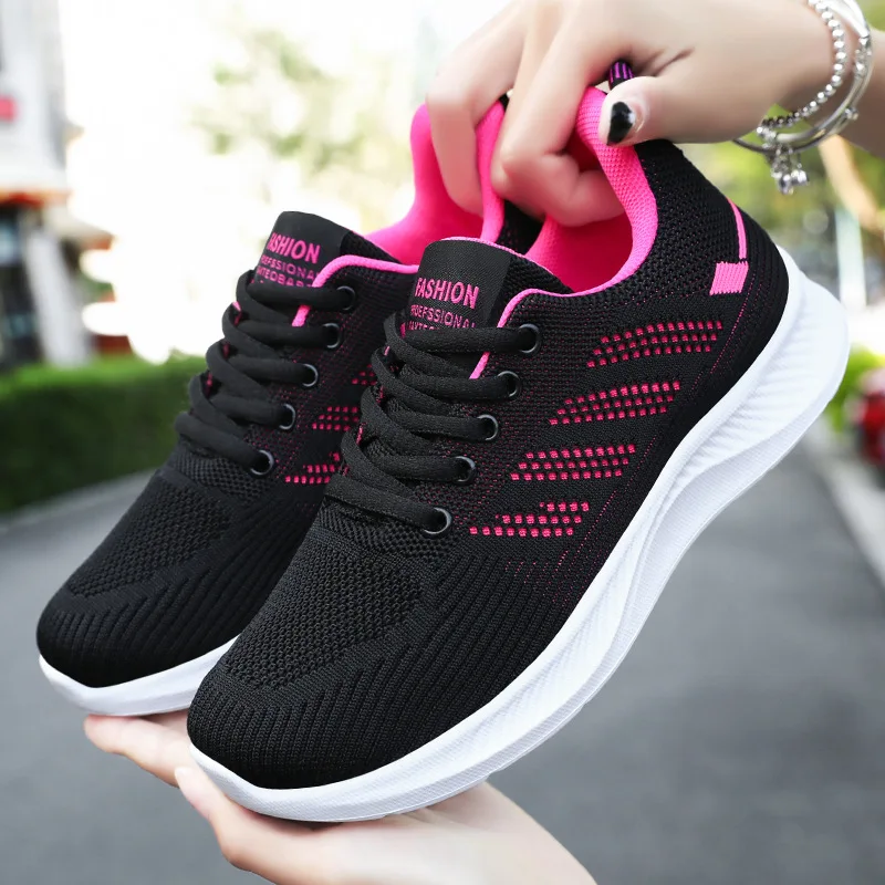 Women's shoes 2024 mesh breathable comfortable sports shoes soft sole lightweight fashion casual shoes