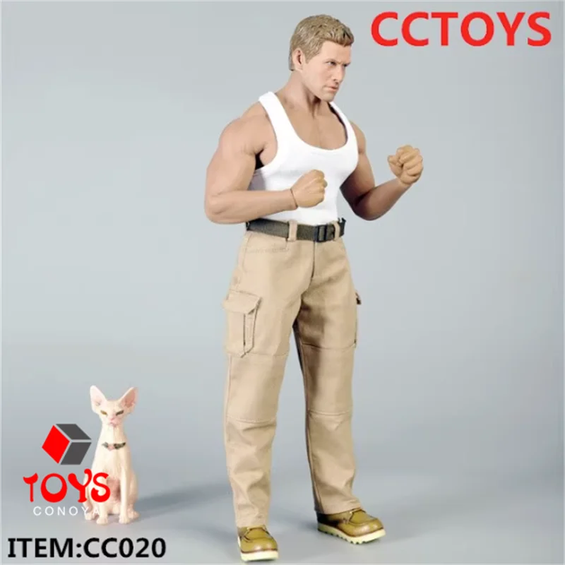 CCTOYS CC020 남성 전투 바지 작업복 모델, 12 인치 강한 근육 군인 액션 피규어 바디, 1/6 체중계