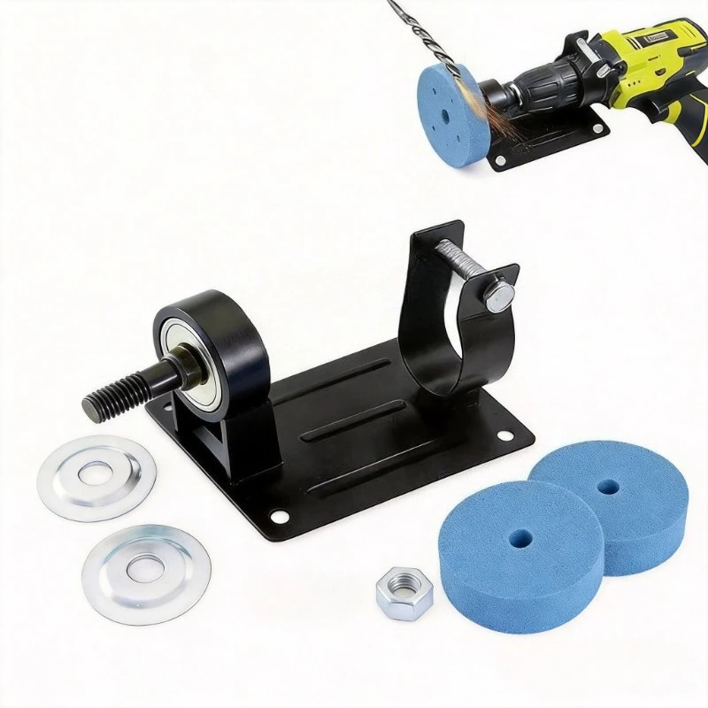 TQLQ Grinding Wheel for Drill Bit, Small Benchtop Grinding Wheel, Hand-held Drill Bit, Rotating Sharpening Stand, Base Fixing T