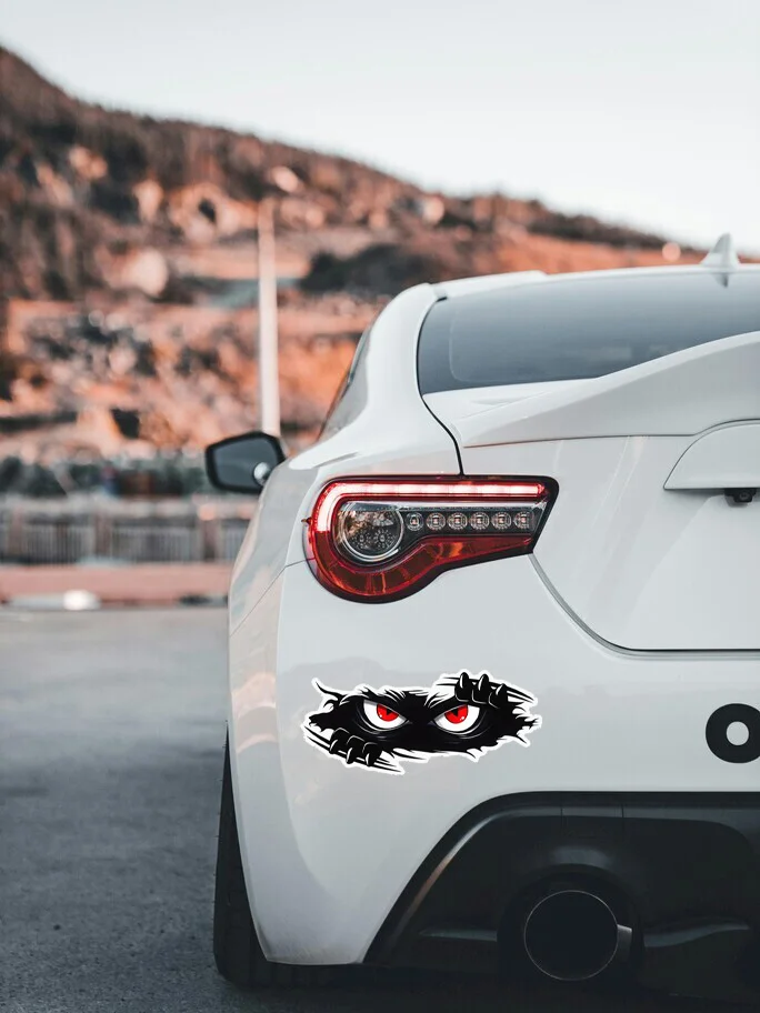 Peeping Monster Vinyl Car Stickers, 3D Style Stickers, Suitable for Car, Motorcycle, Helmet, Laptop Decoration