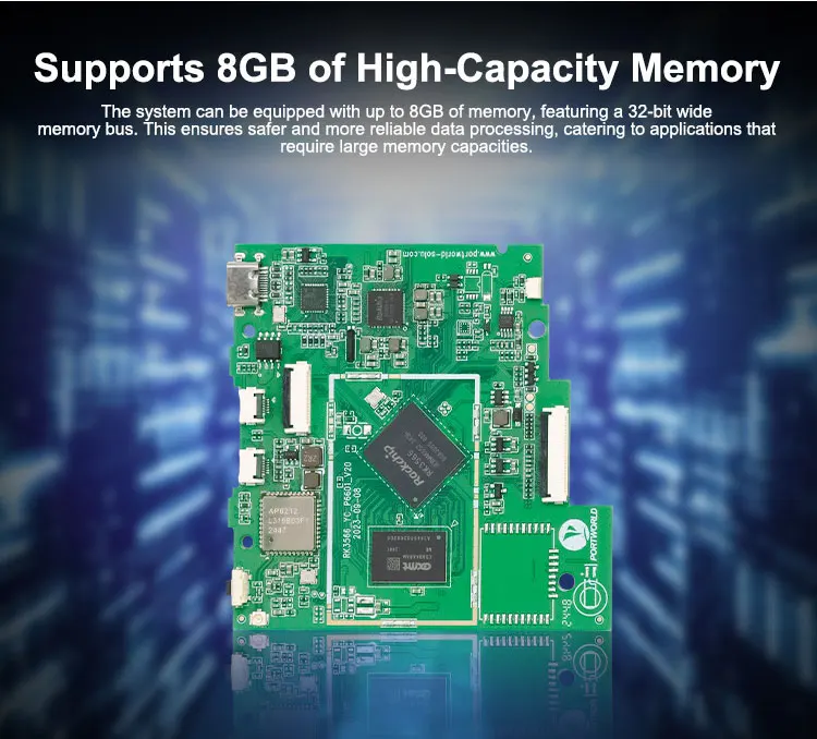 New Rockchip RK3566 Quad Core Industrial Automation Control Board Single 8GB USB LPDDR4 Wi-Fi Ports Ubuntu/Debian OS EMMC