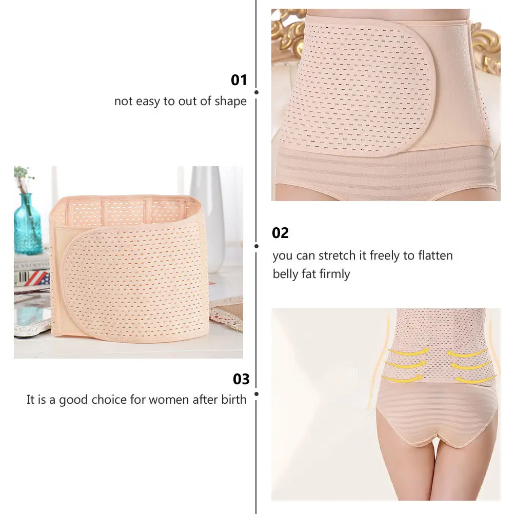 

Postpartum Belly Band High Elasticity Tummy Control Shapewear Flesh Colour For Women Postpartum Support Body Shaper
