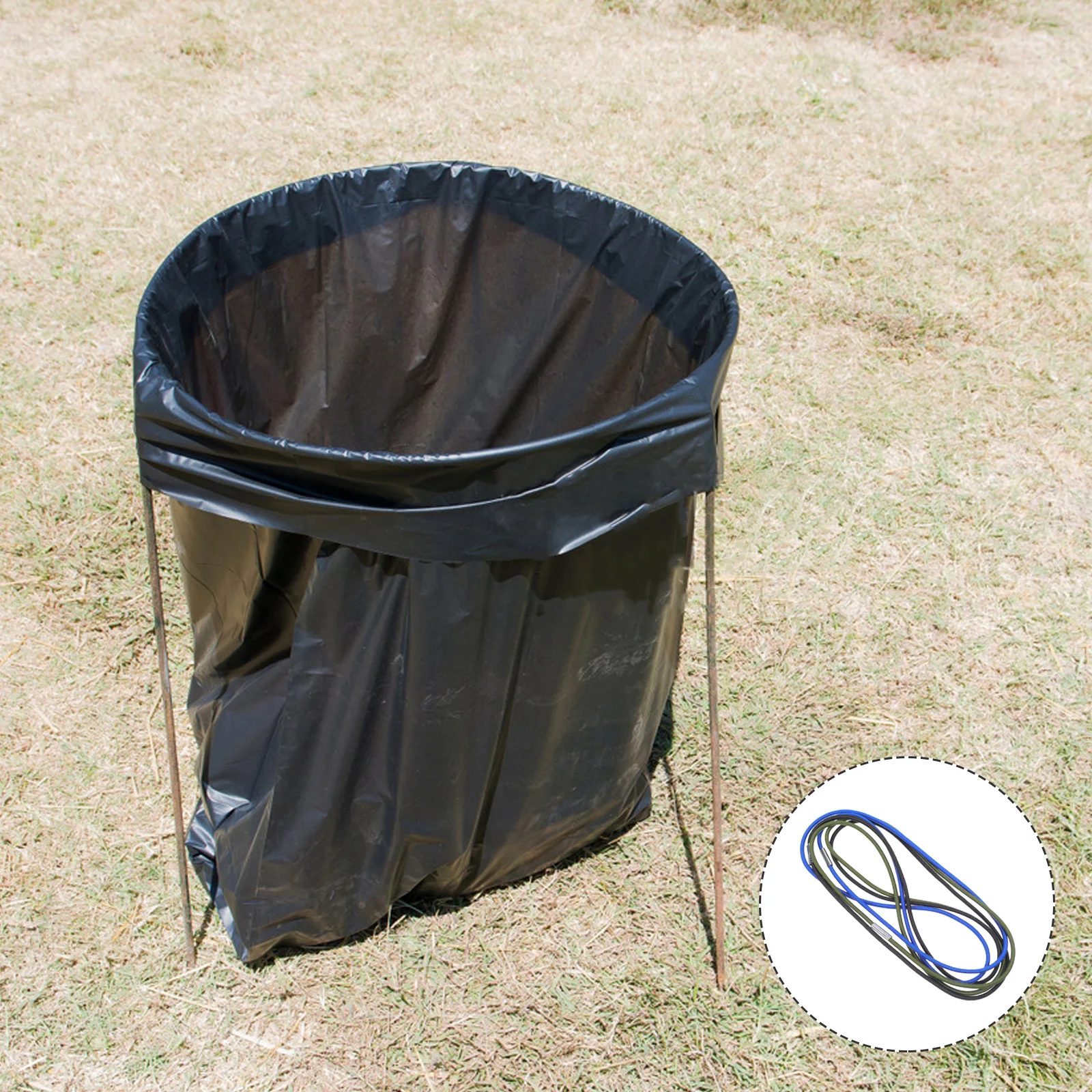 

9Pcs Elastic Trash Bands Heavy Duty Rubber Bungee Cords for Garbage Can Bag Holder Outdoor Indoor Office Kitchen Waste Bin