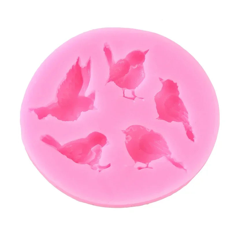 Cute Birds Shape Silicone Fondant Cake Decorating Mold Chocolate Polymer Clay Mould Animal Cake Tool For Bakeware