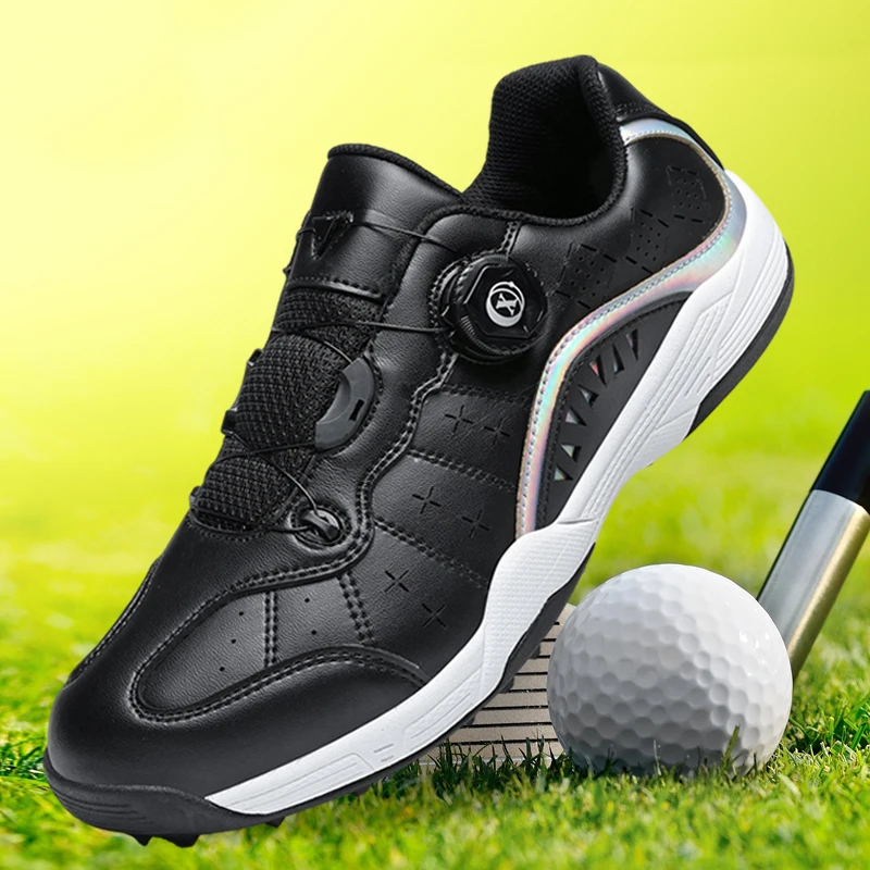 

Мужские/женские противоскользящие туфли для гольфа с фиксированными заклепками, высокая износостойкость, многодыхпроницаемые, высокопроизводительные туфли для гольфа, размеры для 39-46