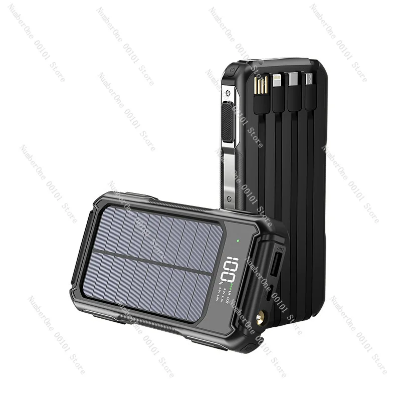 

With Cable Digital Display Solar Charging Unit 20000 MA Large Capacity Outdoor Mobile Power Supply