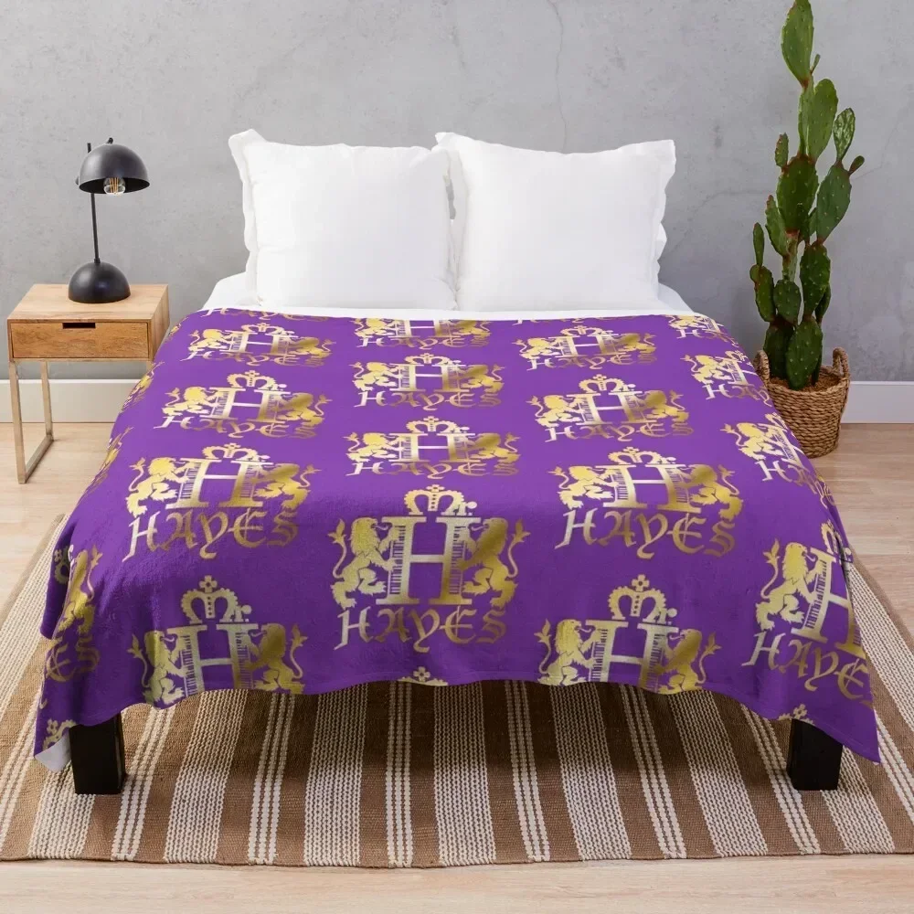 

Mr. Hayes Coat of Arms Gold Throw Blanket Giant Sofa anime Furry valentine gift ideas Blankets