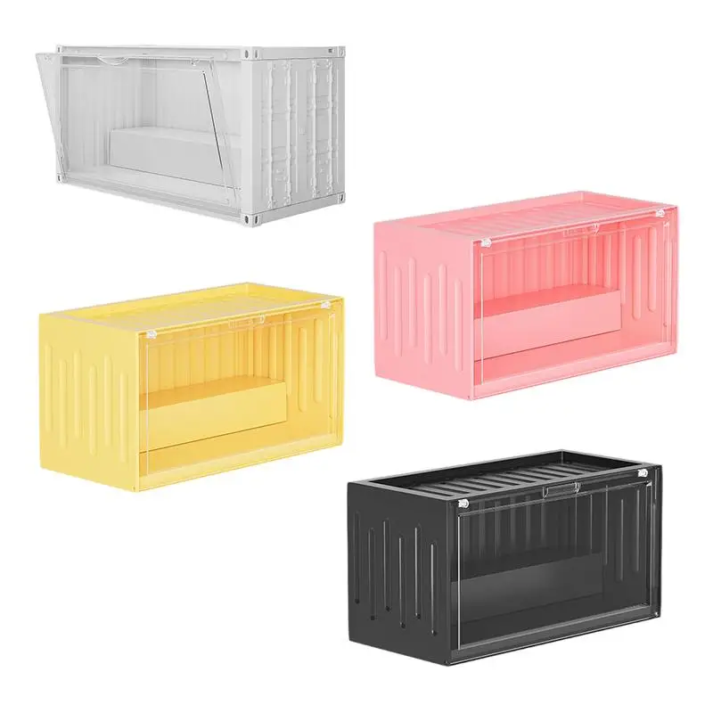 Mini Figure Display Case Anime Figurine Statue Organizer Stackable Display Stand for Desk Countertop Office Table Homes Dresser