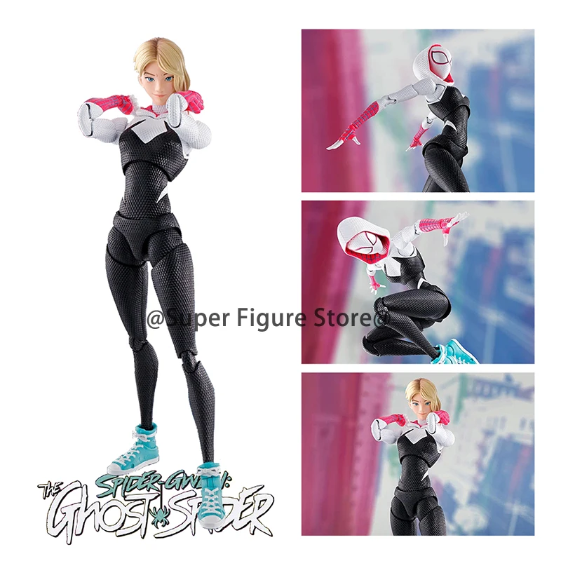SHF Spider-Gwen عمل الشكل أنيمي الرجل العنكبوت عبر سبايدرفيرس أرقام جمع 13 سنتيمتر سبايدرومان جوين ستايسي نموذج اللعب