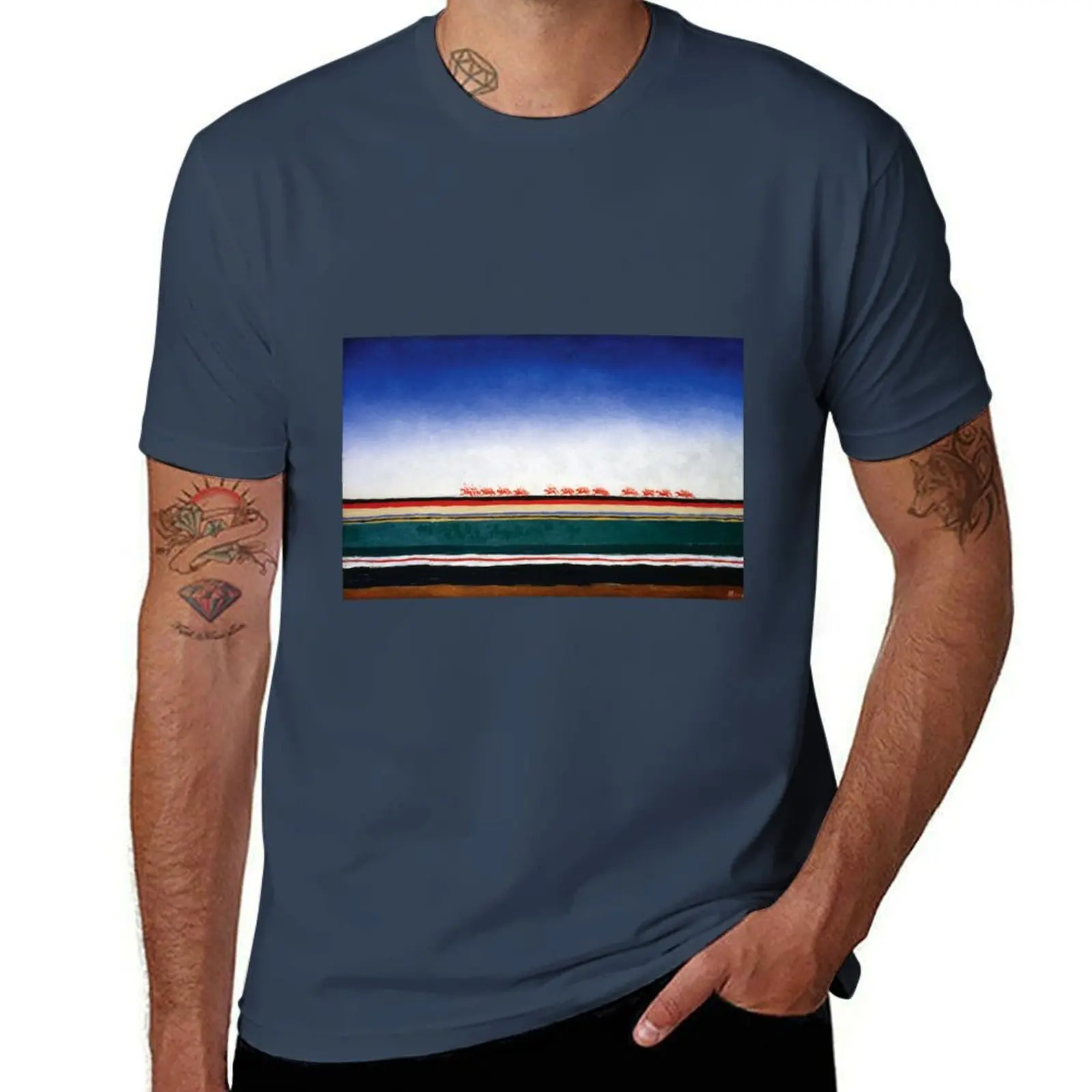 HD - Red Cavalry Riding, by Kazimir Severinovich Malevich 1932 High Definition T-Shirt Moisture Wicking Athletic T-Shirt